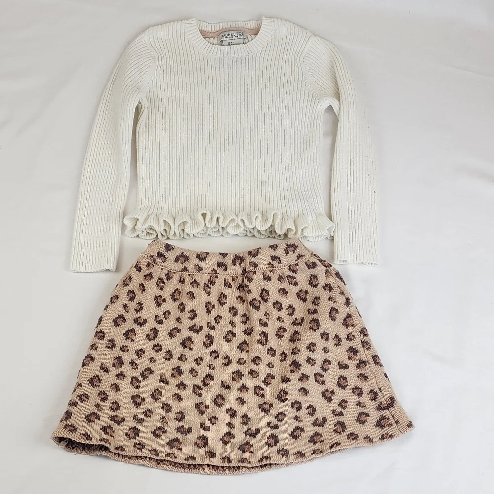 Rachel Zoe Long Sleeve  Sweater Skirt  Set
